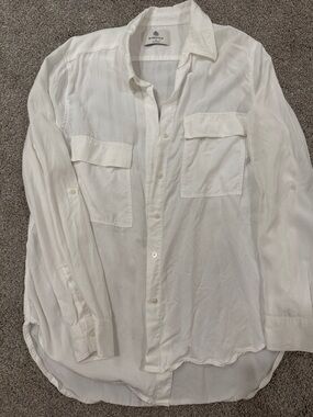 Babaton Ivory Utility Button-Down Shirt